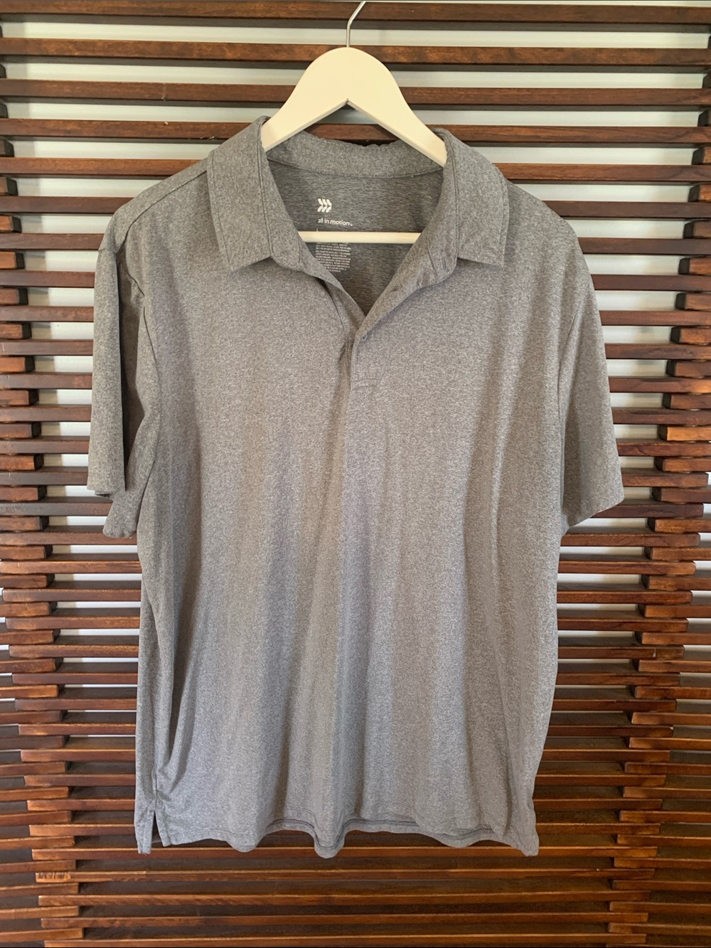 all in motion Men's Gray Performance Polo Shirt